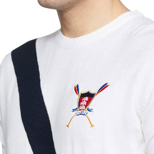 Suministro de fábrica Sudadera bordada de ajuste cómodo para hombre Jersey de cuello redondo personalizado con patrón de impresión - Product Image 5