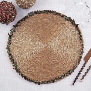 Unique Circular Shaped Glass Beaded Placemat Luxury Decorative <b>Dining</b> <b>Table</b> <b>Cover</b> for Wedding Christmas & Family Gatherings - Product Image 6