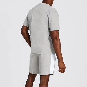 Trajes de chándal personalizados, conjuntos cortos para hombre, vendedor de algodón transpirable, trajes para correr, conjunto de pantalones cortos de algodón de verano para hombre, Conjunto de camiseta y pantalones cortos - Product Image 5