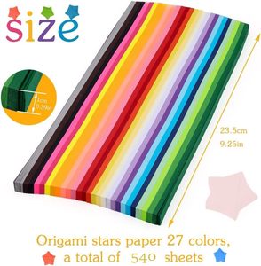 540pcs bunte doppelseitige Origami Lucky Star Papierst reifen Diy Hand Art Crafts für die Dekoration - Product Image 4