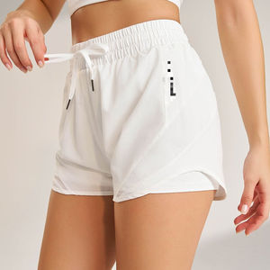 Pantalones cortos de poliéster para mujer con etiqueta privada, colores y logotipos personalizados, pantalones cortos de poliéster de secado rápido para mujer, pantalones cortos de poliéster para mujer - Product Image 2