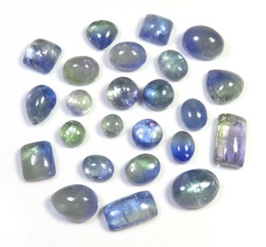 La mejor calidad 73cts Bio Tanzanita Piedra preciosa Forma mixta 24 piezas Lote Natural Cabujón liso 6-13mm Piedras preciosas sueltas - Product Image 3