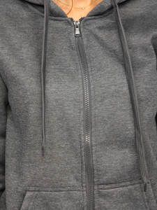 Premium Quality Solid Long Tracksuit for Women with Zipper <b>Hoodie</b> and Trousers Breathable 2 Piece Pants Set with Custom Logo - Product Image 5