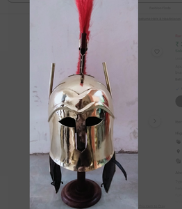 Gladiateur Jouer Spartiate Casque Soldat Bataille Médiévale Costume Cosplay Grec Sparte Ancien Romain Corinthien Acier - Product Image 2