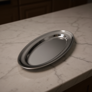 Bandeja Ovalada de Acero Inoxidable Cromado Pulido Ilsa de 45 cm 1100045, Bandeja de Almacenamiento - Product Image 3