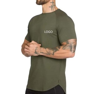Fabricant de t-shirts de sport à manches courtes coupe ajustée pour homme Chemises athlétiques de performance en coton T-shirts de fitness pour la course à pied - Product Image 5