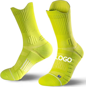 Chaussettes de sport respirantes et inodores en gros pour hommes et femmes, tricotées avec logo sur le corps, 7 couleurs printanières pour les coureurs - Product Image 6