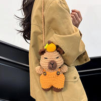 Sac bandoulière en fil de laine, fait main, motif petite fée positive de dessin animé, best-seller transfrontalier au crochet