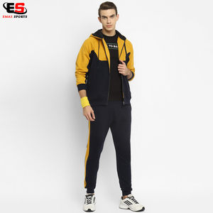 Custom Logo Men'<b>s</b> Winter Sports Track Jogger <b>Suit</b> Breathable Cotton Zipper Plus Size Sports Wear Set Reversible with Custom Logo - Product Image 2