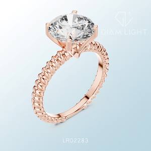 Bague solitaire blanche de qualité supérieure, taille ronde, clarté VS+, couleur F, certifiée IGI, sur mesure, bijoux fins, pièce unique - Product Image 6