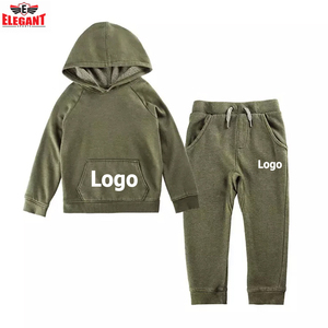 Nueva llegada elegante Casual Color sólido niños chándales niños deportes conjunto-Primavera otoño polar Sudadera con capucha sudadera lona al por mayor - Product Image 2