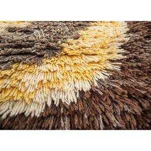 Zuri Gold Hand Knotted <b>Wool</b> Rug-Paem-699 Abstract Pattern 9x12 Rectangle for Home Entryway Living for Hallway Puzzle Handmade - Product Image 3