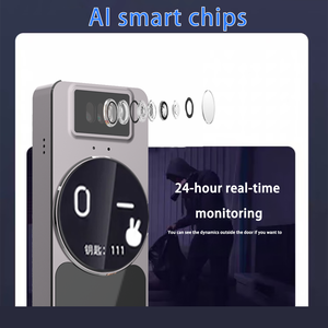 Serrure Intelligente IA avec Œil Magique Visuel 4,5'', Visualisation et Communication à Distance, Déverrouillage par Visage/Empreinte Digitale/APP, Batterie 5000 mAh, Finition Anodisée, Multi-Déverrouillage - Product Image 3