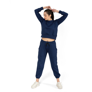 Chándal Deportivo Informal para Mujer, con Capucha, Cuello en V, Logotipo, 100% Algodón, Transpirable, Ligero, 2 en 1, con Cierre de Cordón, para Invierno - Product Image 5