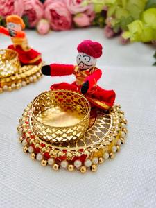 Rajasthani marionnette bougeoir décor à la maison bougie conteneur cheminée pendaison de crémaillère retour cadeau à la mode mariage Temple décoration - Product Image 6