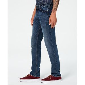 Jeans American Rag Tyler a Gamba Dritta da Uomo, Taglia 31x32, in Denim Riciclato Repreve Blu Vintage, Stile Hip Hop con Patchwork Lavorato a Maglia per l'Inverno - Product Image 3
