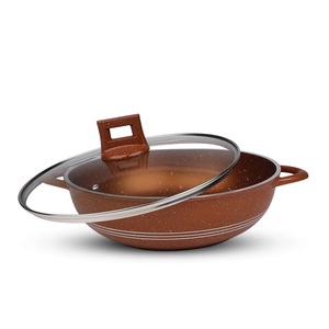 Batterie de cuisine en cuivre écologique Majestic Chef 23 pièces avec revêtement en marbre antiadhésif moulé sous pression de conception classique - Product Image 3