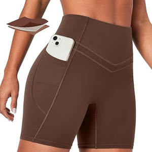 Hot Sale High Waist Pocket Compression Ladies Outdoor Training Sports Running Wear <b>Yoga</b> <b>Shorts</b> for <b>Women</b> with Good Price - Product Image 5
