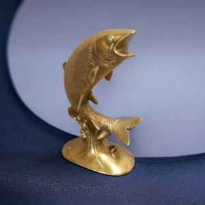 รูปปั้นปลาทองเหลืองขนาดใหญ่รูปปลาคาร์พสไตล์ร้านหนังสือขนาดใหญ่สำหรับตกแต่งบ้านห้องนั่งเล่น - Product Image 6