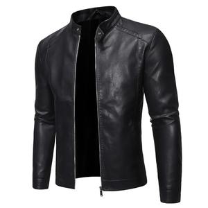 Vêtements de mode haut de gamme Vestes pour hommes Veste en cuir PU sur mesure ajustée pour hommes Vente en gros Streetwear Veste zippée pour hommes - Product Image 5