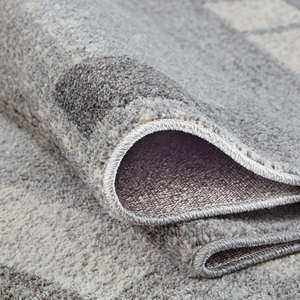 Netline Home Ephesus Plush Rectangle <b>Rug</b> <b>Grey</b> <b>Cream</b> Machine Made Living Room Carpet - Product Image 3