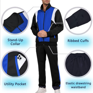 Custom Logo Print High Quality Sweatpants And Jacket Sports Suit Track Suits Trousers Two Piece Set Jogging Tracksuit For <b>Men</b> - Product Image 6