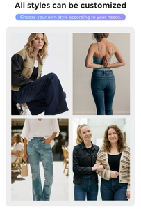 <span class=keywords><strong>Jeans</strong></span> de Mujer de Corte Recto que Favorecen la Figura, Cintura Media, con Decoración de Lazo, Pantalones de Mezclilla para Mujer, Estilo Urbano, Gran Venta 2026 - Product Image 5