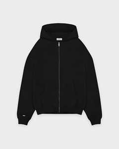 Alta calidad 350gsm Sudadera con cremallera en blanco Sudadera con capucha personalizada de gran tamaño Puff Print Zip Up Hoodie para hombres - Product Image 2