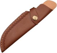 Étui à couteau en cuir véritable de qualité supérieure, housse de lame marron, fermeture à bouton-pression, passant de ceinture, outil de chasse et de camping en plein air
