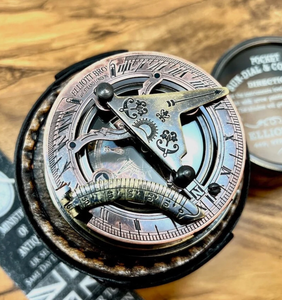 Boussole bouton poussoir en laiton massif verre lourd haut cadran solaire boussole mari cadeaux, Couples cadeau, cadeaux de noël - Product Image 2