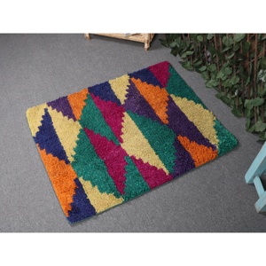 พรมวินเทจตุรกีขนาด 2.6x3.2 ฟุต พรมขนาดเล็ก พรมขนสัตว์สีเหลืองส้มสไตล์ตะวันตกเฉียงใต้ - Product Image 2