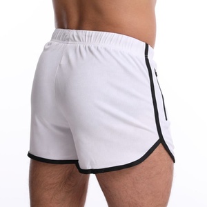 2023 alta calidad al por mayor personalizado hombres gimnasio Fitness transpirable lona estilo Vintage secado entrenamiento correr entrenamiento pantalones cortos - Product Image 2