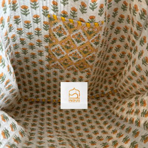 Sac à provisions en coton à imprimé floral fait à la main grand sac à provisions Kantha sac fourre-tout matelassé cadeaux abordables pour femmes pour elle - Product Image 4