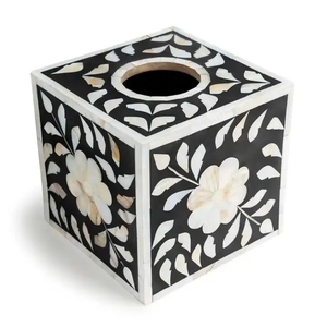 Mother of Pearl Tissue Box Table Decor <b>Napkin</b> <b>Dispenser</b> for Elegant Living Rooms Tables Tissue Box For Bedside Table Decor - Product Image 1