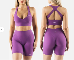 2025 vente chaude ajustement serré séchage rapide Yoga Shorts ensemble course sport soutien-gorge ensemble beau dos Fitness costume pour les femmes - Product Image 5
