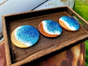 Sous-verres en résine tendance, forme personnalisée, sous-verres pour tasses à thé, sous-verres pour bière, sous-verres en résine pour la cuisine, articles de restauration - Product Image 2