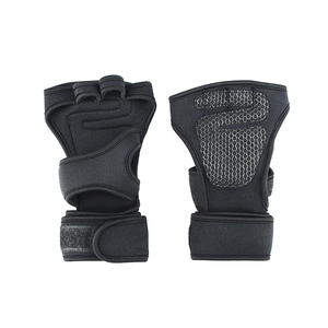 Gants de musculation mi-doigts pour hommes avec support de poignet pour les entraînements de musculation, utilisation en salle de sport, fabriqués en néoprène - Product Image 4
