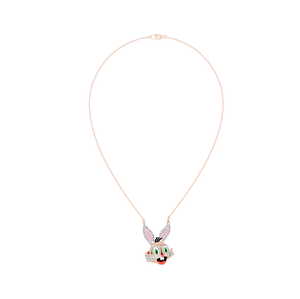 14K oro auténtico joyería fina conejito de dibujos animados laboratorio cultivado diamante colgante IGI certificado lindo OEM ODM colgantes y dijes - Product Image 1