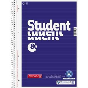 Cuaderno de Composición BRUNNEN para Estudiantes, Azul, A4, con Páginas Rayadas, Encuadernación en Espiral, 70g/m², 80 Hojas - Product Image 1