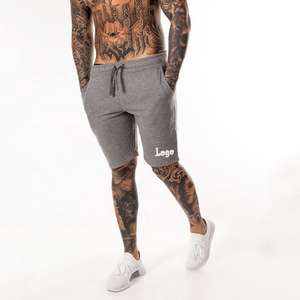 Vente en gros OEM 240 Grammes Shorts vierges Séchage rapide Respirant Gym Cordon de serrage Poches en maillot pour hommes Mince Décontracté Solide Sweat Tricoté - Product Image 3