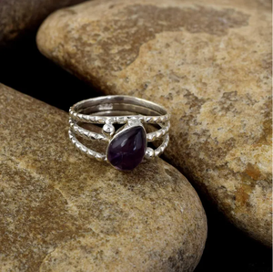 Bague en améthyste bohème de haute qualité, argent sterling 925, fabrication artisanale, bijoux fins, bague de mariage, prix de gros d'usine - Product Image 3