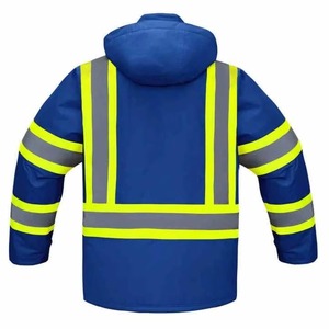Chaqueta de Trabajo de Alta Visibilidad para Invierno con Franjas Reflectantes - Sudadera con Cremallera Personalizada, Chaqueta de Seguridad para Hombre - Product Image 3