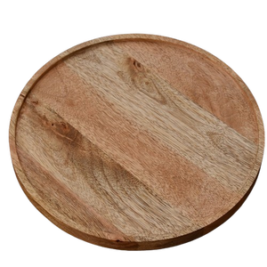 Bandeja de servicio de madera de diseño clásico y moderno con forma redonda Bandeja de servicio decorativa de primera calidad a precios de mayorista - Product Image 2