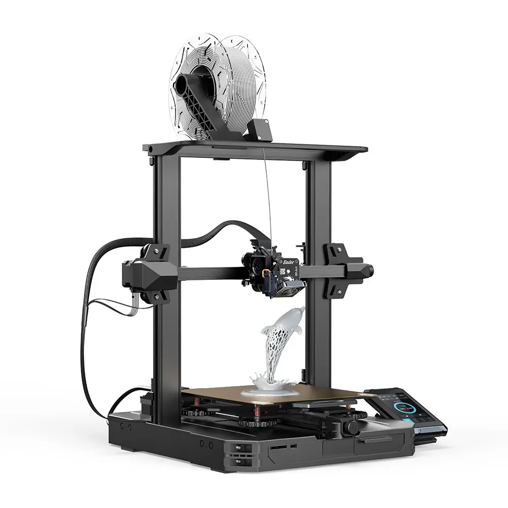 Creality novo auto-mudo impressora 3d, Ender-3 s1 pro impressora de gravação a laser