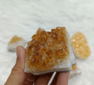 คริสตัลซิทรินธรรมชาติแบบกลุ่ม  หินดิบสำหรับบำบัดรักษา  ตัวอย่างแร่ธาตุ  สำหรับการทำเรกิ  การทำสมาธิ  ของตกแต่งบ้าน  ของขวัญ - Product Image 1