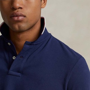 Venta al por mayor 100% algodón hombres de manga larga para Polo camisetas logotipo impreso personalizado bordado colores sólidos hombres baratos para Polo camisas - Product Image 2