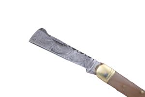 Cuchillo de Bolsillo Plegable de Acero de Damasco de Grado Industrial de Alta Calidad con Hoja Recta y Punta Caída, con 3 Años de Garantía y Precios de Fábrica - Product Image 6