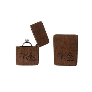 Caja de anillos de papel reciclable caja de anillos de madera de acacia hecha a mano de alta calidad para mujeres y niñas a precio barato por H F CRAFTS - Product Image 6