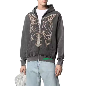 Sweat-shirts d'hiver personnalisés en gros, à fermeture éclair, style streetwear, en polaire, épais, 100% coton, respirants et à séchage rapide - Product Image 3