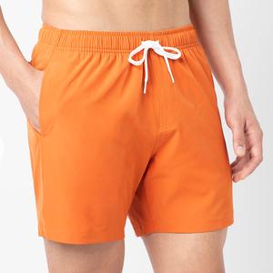 Shorts de bain pour hommes style rétro en toile, anti-plis, en spandex, taille mi-haute, respirants, avec cordon de serrage, écologiques - Product Image 2
